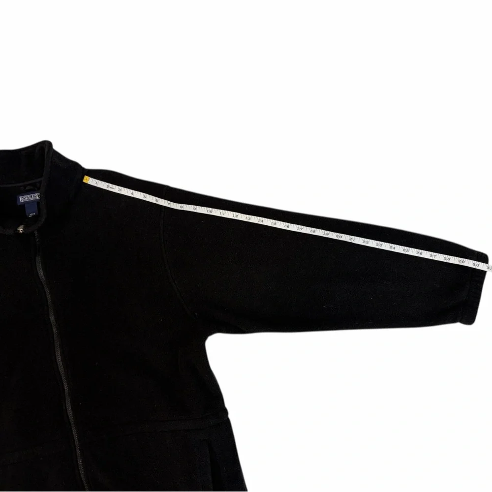 Lands’ End Polartec Fleece Jacket Full Zip Men’s Large Black